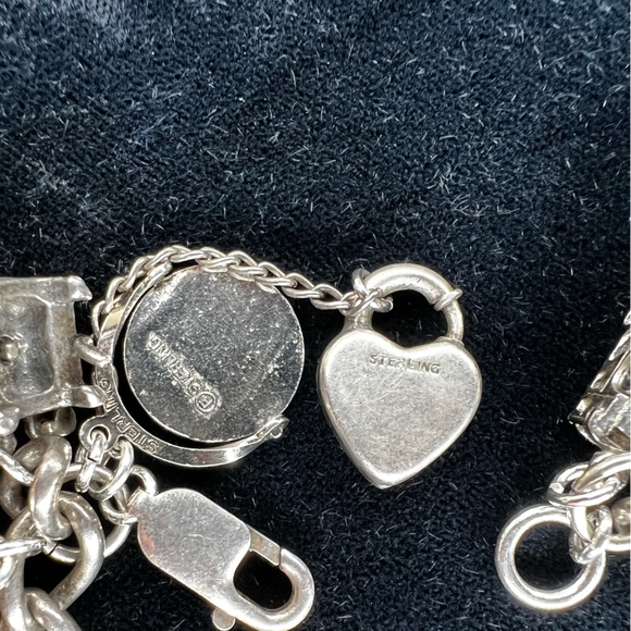 Vintage Moveable LOADED Sterling 925 Silver Articulated Charm Bracelet 91.4 G - Picture 13 of 17
